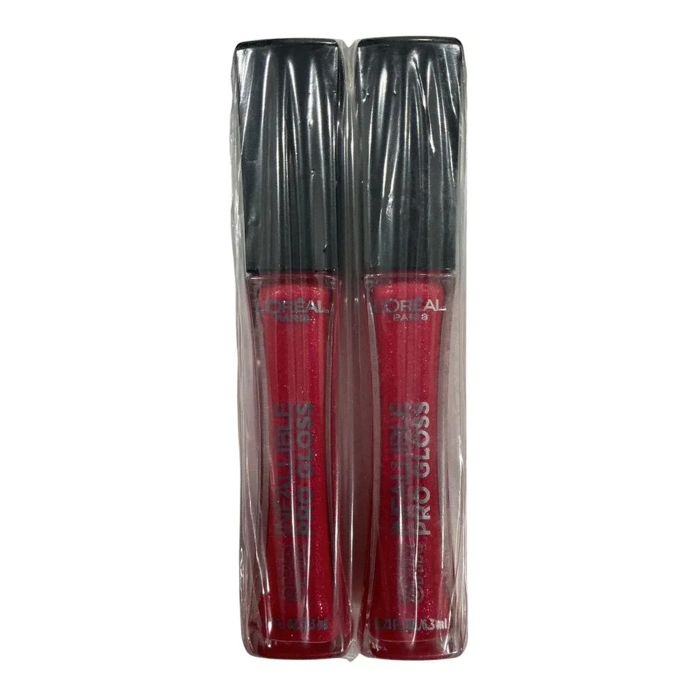 L'Oreal Infallible 8HR Pro Lip Gloss Cherry Flash 0.21oz 2 Pack